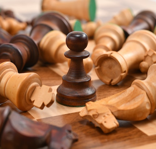 Chess competition stock photo