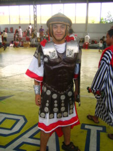 Kwing as a Roman Soldier in Senakulo 2008 event of Cainta