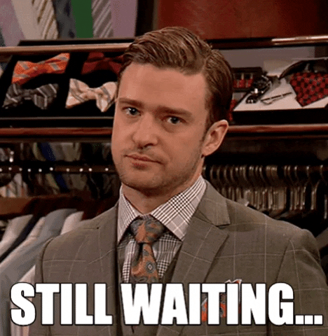 Waiting gif of Justin Timberlake