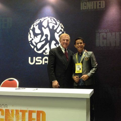 Photo with Dr. Denis Waitley at USANA Convention held in Singapore